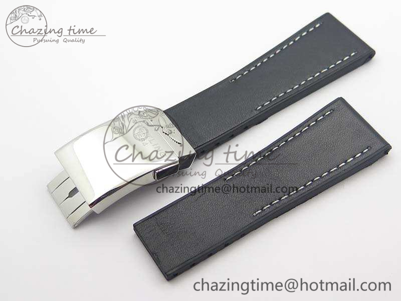 Breitling-Black-Gummy-Rubber-Strap-24-20-Genuine-Clasp-3
