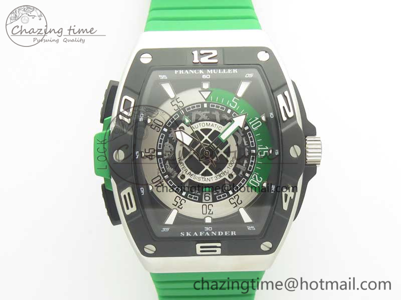 Skafander SS Green On Green Rubber Strap MIYOTA 8215