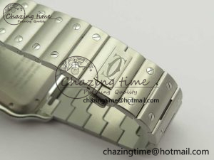 Santos de Cartier 40mm 2018 BVF 1-1 Best Edition White Dial on SS SmartLinks Bracelet MIYOTA 9015-15