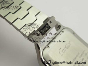 Santos de Cartier 40mm 2018 BVF 1-1 Best Edition White Dial on SS SmartLinks Bracelet MIYOTA 9015-6