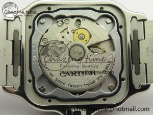 Santos de Cartier 40mm 2018 BVF 1-1 Best Edition White Dial on SS SmartLinks Bracelet MIYOTA 9015-8